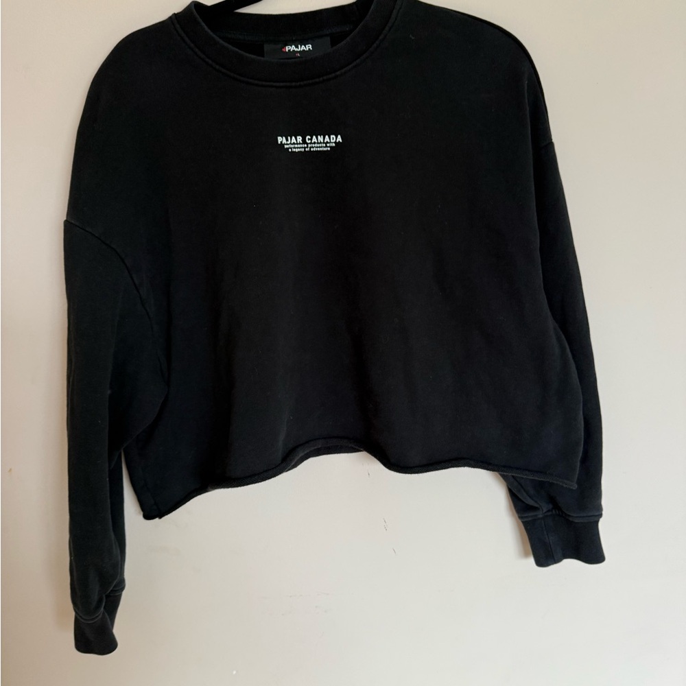 Black Women's Crop Sweatshirt